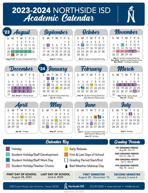 2023-2024 NISD Calendar. . Nisd calendar 2324